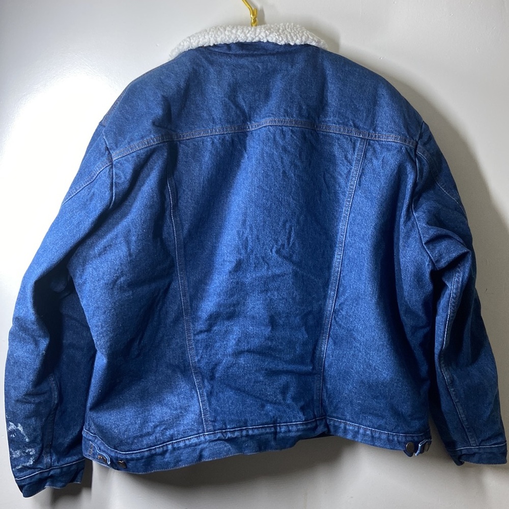 Wrangler Men's Sherpa Lined Denim sz XXL Jacket Flaw - Picture 8 of 12